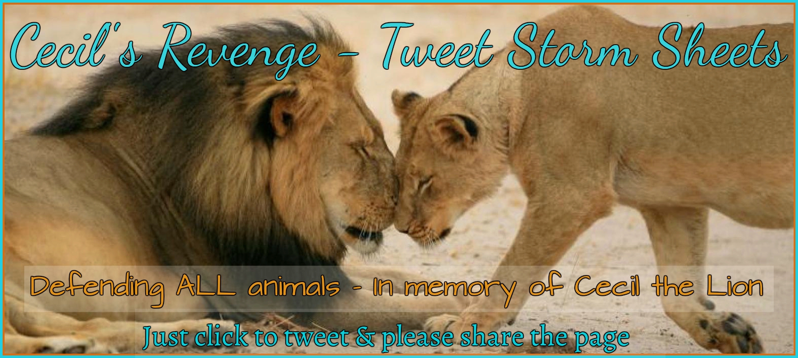 Cecil's Revenge Tweet Sheets – It's time to Storm!